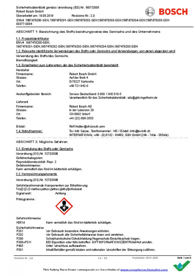 1987479106 Тормозная жидкость DOT4 — 8