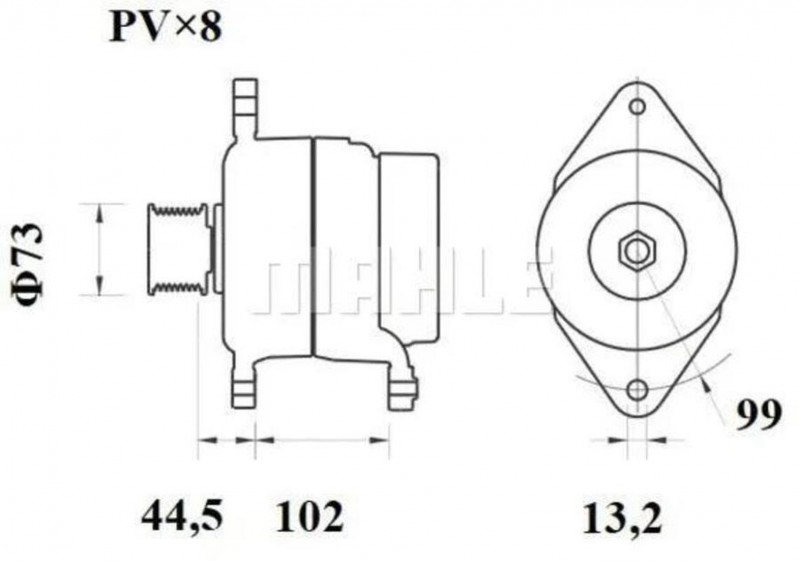 MG815 Генератор 24V 110A — 1