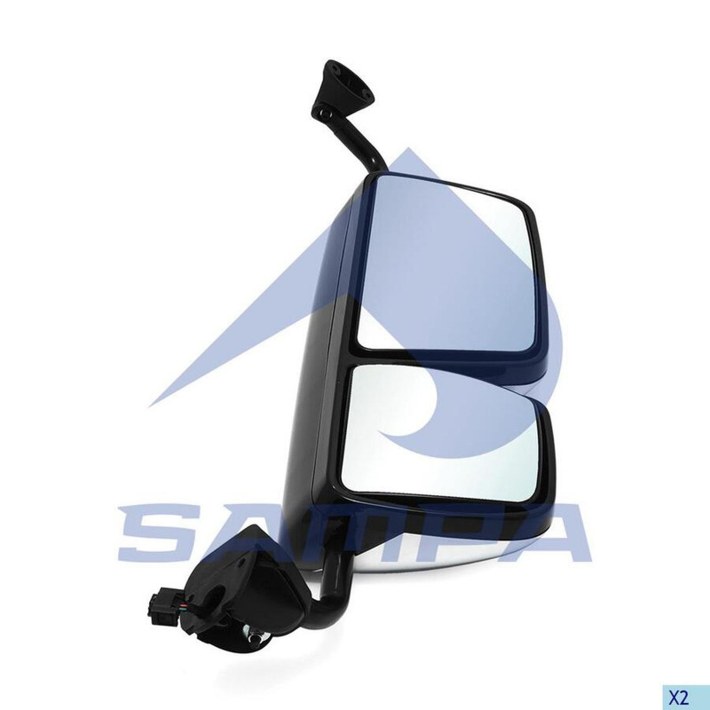 SA 207460 Зеркало правое Actros MP3 накладка хром, корпус черный глянец — 1