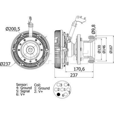 CFC115000P Гидромуфта без крыльчатки D=260