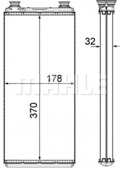 AH5000P Радиатор отопителя