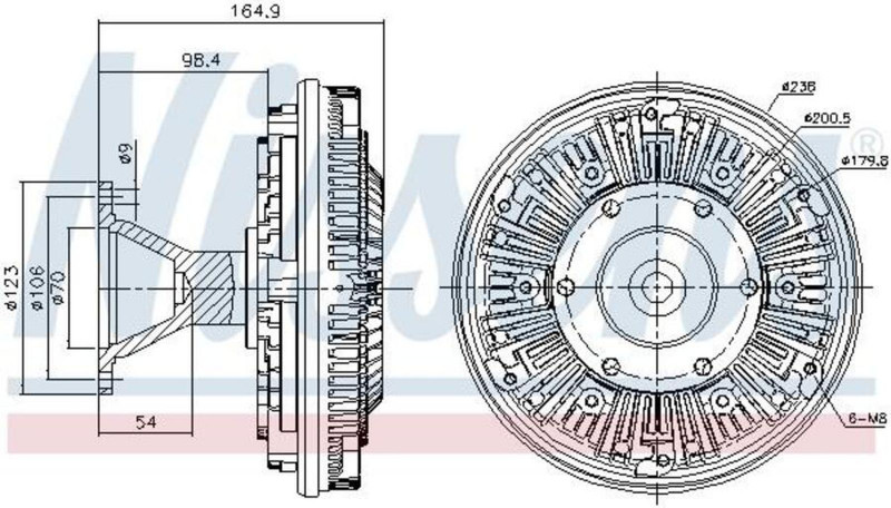 86107 Гидромуфта без крыльчатки Scania 4 серия — 4