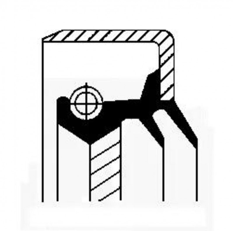 01020677B Сальник хвостовика редуктор 80*135/154*12 FPM — 1