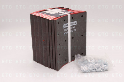 M2190710 К-кт накладок тормозных зад. 410*200 STD заклепка 6*18